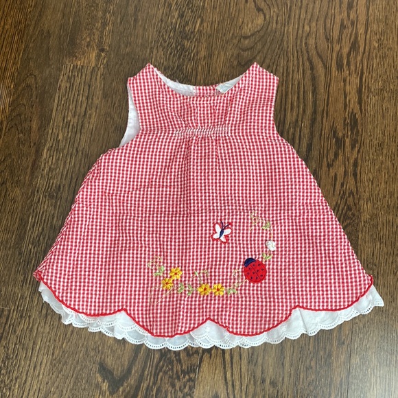 Spring baby dress with bloomer - Picture 2 of 7